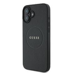 Guess GUESS GUHMP16MPGHSMMK IPHONE 16 PLUS 6,7" ČERNO/ČERNÉ PEVNÉ POUZDRO GRAINED RING MAGSAFE