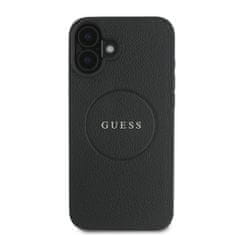 Guess GUESS GUHMP16MPGHSMMK IPHONE 16 PLUS 6,7" ČERNO/ČERNÉ PEVNÉ POUZDRO GRAINED RING MAGSAFE