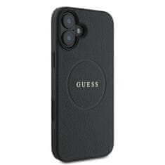 Guess GUESS GUHMP16MPGHSMMK IPHONE 16 PLUS 6,7" ČERNO/ČERNÉ PEVNÉ POUZDRO GRAINED RING MAGSAFE