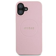 Guess GUESS GUHMP16MPGHSMMP IPHONE 16 PLUS 6,7" RŮŽOVÉ/RŮŽOVÉ PEVNÉ POUZDRO GRAINED RING MAGSAFE