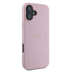 Guess GUESS GUHMP16MPGHSMMP IPHONE 16 PLUS 6,7" RŮŽOVÉ/RŮŽOVÉ PEVNÉ POUZDRO GRAINED RING MAGSAFE