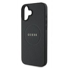 Guess GUESS GUHMP16MPGHSMMK IPHONE 16 PLUS 6,7" ČERNO/ČERNÉ PEVNÉ POUZDRO GRAINED RING MAGSAFE