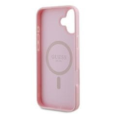 Guess GUESS GUHMP16MPGHSMMP IPHONE 16 PLUS 6,7" RŮŽOVÉ/RŮŽOVÉ PEVNÉ POUZDRO GRAINED RING MAGSAFE