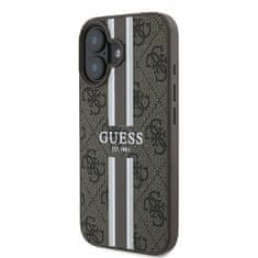 Guess GUESS GUHMP16MP4RPSW IPHONE 16 PLUS 6,7" HNĚDÝ/HNĚDÝ PEVNÝ OBAL 4G PRINTED STRIPES MAGSAFE