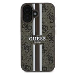 Guess GUESS GUHMP16MP4RPSW IPHONE 16 PLUS 6,7" HNĚDÝ/HNĚDÝ PEVNÝ OBAL 4G PRINTED STRIPES MAGSAFE