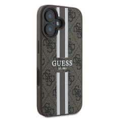 Guess GUESS GUHMP16MP4RPSW IPHONE 16 PLUS 6,7" HNĚDÝ/HNĚDÝ PEVNÝ OBAL 4G PRINTED STRIPES MAGSAFE