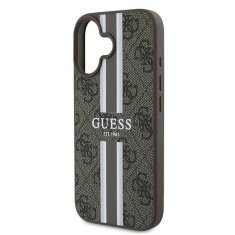 Guess GUESS GUHMP16MP4RPSW IPHONE 16 PLUS 6,7" HNĚDÝ/HNĚDÝ PEVNÝ OBAL 4G PRINTED STRIPES MAGSAFE