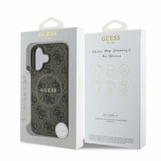 Guess GUESS GUHMP16SG4GFRW IPHONE 16 6,1" HNĚDÝ/HNĚDÝ PEVNÝ OBAL 4G RING CLASSIC LOGO MAGSAFE