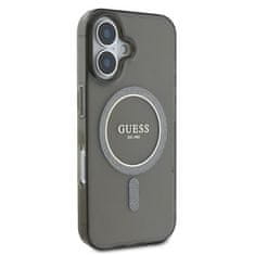 Guess GUESS GUHMP16SHFGEREK IPHONE 16 6,1" ČERNÝ/ČERNÝ PEVNÝ OBAL IML GLITTER CIRCLE MAGSAFE