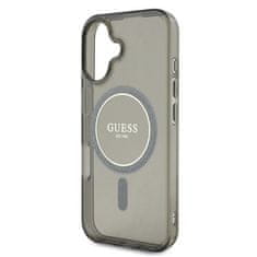 Guess GUESS GUHMP16SHFGEREK IPHONE 16 6,1" ČERNÝ/ČERNÝ PEVNÝ OBAL IML GLITTER CIRCLE MAGSAFE