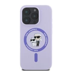 Karl Lagerfeld KARL LAGERFELD KLHMP16LSCMKCRHU IPHONE 16 PRO 6,3" FIALOVÝ/FIALOVÝ PEVNÝ OBAL SILIKONOVÝ KROUŽEK NA HLAVY KARL&CHOUPETTE MAGSAFE