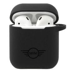 UNBRANDED MINI MIACA2SLTBK AIRPODS 1/2 KRYT ČERNÝ/ČERNÝ PEVNÝ OBAL SILIKONOVÁ KOLEKCE