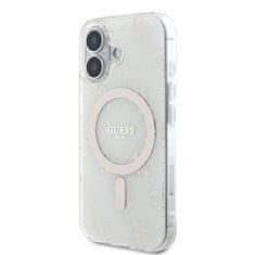 UNBRANDED GUESS GUHMP16MH4DTEH IPHONE 16 PLUS 6,7" BÍLÝ/BÍLÝ PEVNÝ OBAL IML 4G POZADÍ MAGSAFE