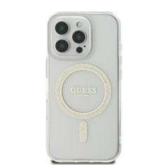 UNBRANDED GUESS GUHMP16LHFGERET IPHONE 16 PRO 6,3" PRŮHLEDNÝ PEVNÝ OBAL IML GLITTER CIRCLE MAGSAFE