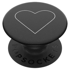 UNBRANDED POPSOCKETS 2 WHITE HEART BLACK 800667 DRŽÁK TELEFONU A STOJÁNEK - STANDARDNÍ