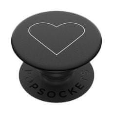 UNBRANDED POPSOCKETS 2 WHITE HEART BLACK 800667 DRŽÁK TELEFONU A STOJÁNEK - STANDARDNÍ