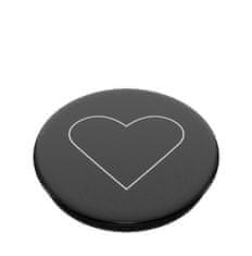 UNBRANDED POPSOCKETS 2 WHITE HEART BLACK 800667 DRŽÁK TELEFONU A STOJÁNEK - STANDARDNÍ