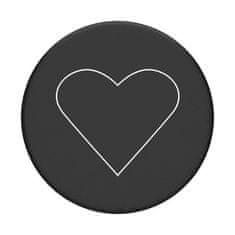 UNBRANDED POPSOCKETS 2 WHITE HEART BLACK 800667 DRŽÁK TELEFONU A STOJÁNEK - STANDARDNÍ