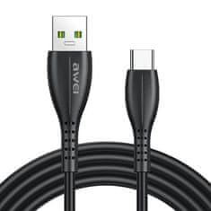 Awei KABEL USB NA USB-C AWEI CL-115T ČERNO/ČERNÝ