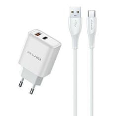 Awei AWEI PĚKNÉ. SÍŤ. PD81T-EU 22,5W + USB KABEL + USB-C BÍLÁ/BÍLÁ GAN