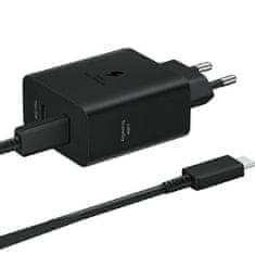 Samsung PŘISTÁT. SÍŤ. SAMSUNG EP-T5020XBEGEU PD 50W + USB-C/USB-C KABEL 5A 1,8M SUPER FAST CHARGE ČERNÁ/ČERNÁ