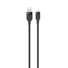 USAMS USAMS LIGHTNING CABLE 2,4A 1,2M FAST CHARGING LITHE SERIES ČERNÁ/ČERNÁ SJ565USB01 (US-SJ565)