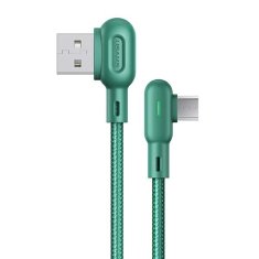 USAMS USAMS MICROUSB KABEL 2A 1,2M ÚHLOVÝ U57 ZELENÝ/ZELENÝ SJ458USB02 (US-SJ458)