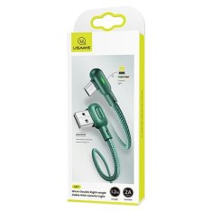 USAMS USAMS MICROUSB KABEL 2A 1,2M ÚHLOVÝ U57 ZELENÝ/ZELENÝ SJ458USB02 (US-SJ458)