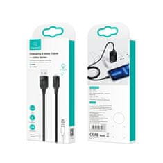 USAMS USAMS LIGHTNING CABLE 2,4A 1,2M FAST CHARGING LITHE SERIES ČERNÁ/ČERNÁ SJ565USB01 (US-SJ565)