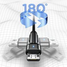 USAMS USAMS U60 2A OTOČNÝ OPLETENÝ KABEL MICROUSB ZELENÝ/ZELENÝ 1M SJ478USB02 (US-SJ478)