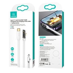 USAMS USAMS ÚHLOVÝ KABEL USB-C NA LIGHTNING PD 20W RYCHLE NABÍJECÍ KABEL ŘADY ICEFLAKE 1,2 M BÍLÝ/BÍLÝ SJ583USB02 (US-SJ583)