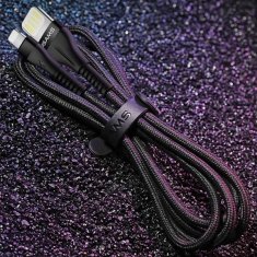 USAMS USAMS U33 LIGHTNING OPLETENÝ KABEL 1,2 M 2A RYCHLÉ NABÍJENÍ RŮŽOVÝ/RŮŽOVÝ SJ360USB03 (US-SJ360)