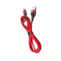 USAMS USAMS PLETENÝ KABEL U26 MICROUSB 1M 1 KS. PRO SADU 2A RYCHLÉ NABÍJENÍ ČERVENÁ/ČERVENÁ SJ312MC02 (US-SJ312)