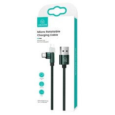 USAMS USAMS U60 2A OTOČNÝ OPLETENÝ KABEL MICROUSB ZELENÝ/ZELENÝ 1M SJ478USB02 (US-SJ478)