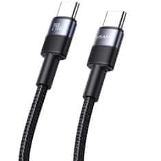 USAMS USAMS PLETENÝ KABEL 240W USB-C/USB-C 1,2M SY SERIES ZAŠPINIT SJ727USB01