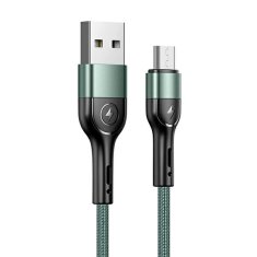 USAMS USAMS PLETENÝ KABEL U55 2A MICRO USB ZELENÝ/ZELENÝ 1M SJ450USB02 (US-SJ450)