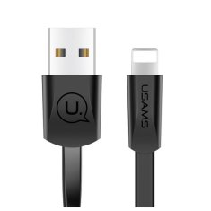 USAMS USAMS U2 LIGHTNING PLOCHÝ KABEL 1,2 M ČERNO/ČERNÝ SJ199IP01 IPHONE 5/6/7/8/X (US-SJ199)