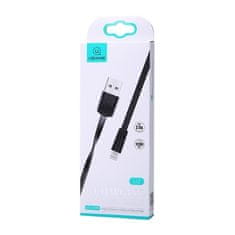 USAMS USAMS U2 LIGHTNING PLOCHÝ KABEL 1,2 M ČERNO/ČERNÝ SJ199IP01 IPHONE 5/6/7/8/X (US-SJ199)