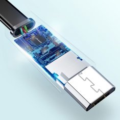 USAMS USAMS U2 MICROUSB PLOCHÝ KABEL 1,2 M ČERNO/ČERNÝ SJ201MIC01 (US-SJ201)