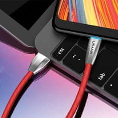 USAMS USAMS U-LIGHT USB-C OPLETENÝ KABEL ČERVENÝ/ČERVENÝ 1,2 M TCZSUSB04 (US-SJ184)