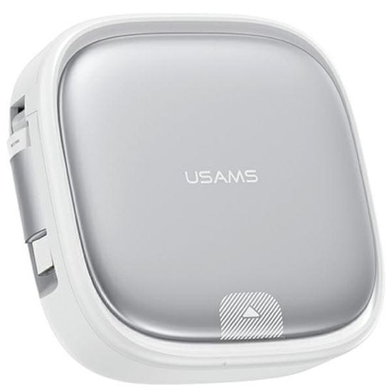 USAMS USAMS KABEL ROZWIJANY 3W1 Z PUDEŁKIEM MICROUSB/USB-C/LIGHTNING 60W SREBRNY/SILVER SJ650USB02 (US-SJ650)