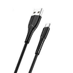 USAMS USAMS KABEL U35 USB-C 2A FAST CHARGE 1M ČERNÁ/ČERNÁ SJ366USB01 (US-SJ366)