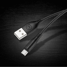 USAMS USAMS KABEL U18 MICROUSB 2A RYCHLÉ NABÍJENÍ 1M ČERNO/ČERNÝ SJ268USB01 (US-SJ268)