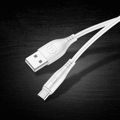 USAMS USAMS KABEL U18 MICROUSB 2A RYCHLÉ NABÍJENÍ 1M BÍLÁ/BÍLÁ SJ268USB02 (US-SJ268)