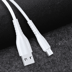 USAMS USAMS KABEL U35 USB-C 2A RYCHLÉ NABÍJENÍ 1M BÍLÁ/BÍLÁ SJ366USB02 (US-SJ366)