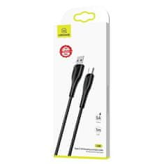 USAMS USAMS KABEL U38 USB-C 5A RYCHLÉ NABÍJENÍ PRO OPPO/HUAWEI 1M ČERNÁ/ČERNÁ SJ376USB01 (US-SJ376)