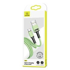 USAMS USAMS KABEL U52 USB-C 2A RYCHLÉ NABÍJENÍ 1M ZELENÝ/ZELENÝ SJ436USB02 (US-SJ436)