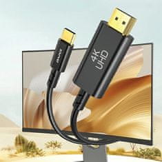 Awei AWEI CL-212T KABEL USB-C NA HDMI 4K 30HZ ČERNÁ/ČERNÁ