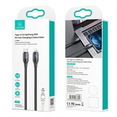 USAMS USAMS KABEL U71 USB-C NA LIGHTNING 2M 20W PD FAST CHARGE CZARNY/BLACK SJ522USB01 (US-SJ522)