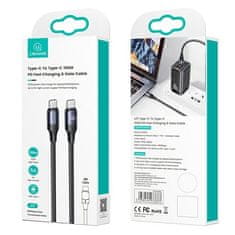 USAMS USAMS KABEL U71 USB-C NA USB-C 1,2 M 100W PD FAST CHARGE ČERNÁ/ČERNÁ SJ524USB01 (US-SJ524)